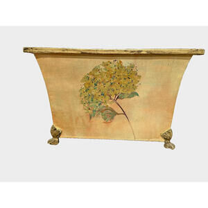 Vintage French Design 12"×8"×6" metal Planter With Claw Shaped Feet, shabby chic